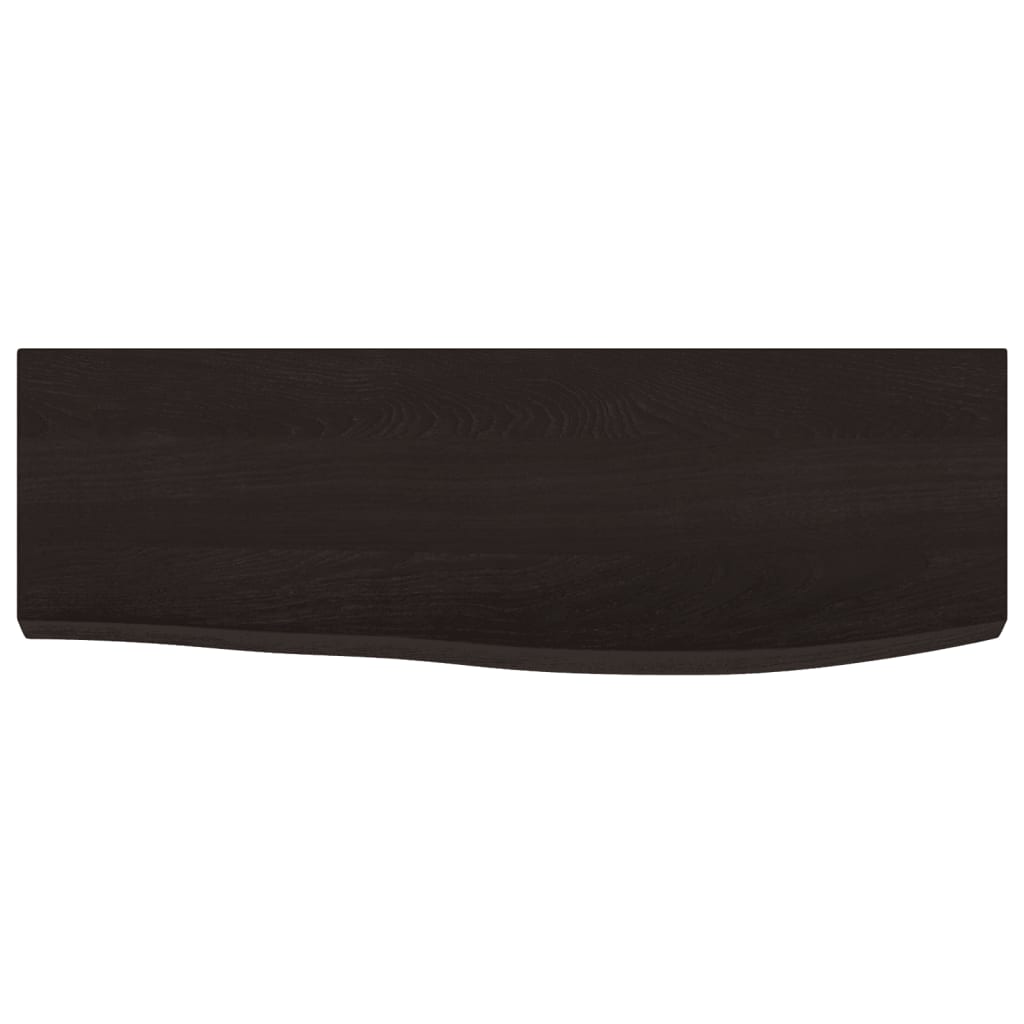 vidaXL Wall Shelf Dark Brown 60x20x4 cm Treated Solid Wood Oak 4