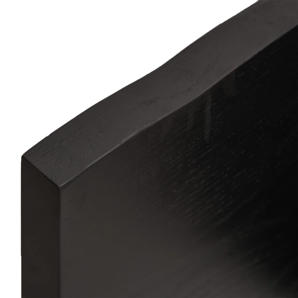 vidaXL Wall Shelf Dark Brown 60x20x4 cm Treated Solid Wood Oak 6