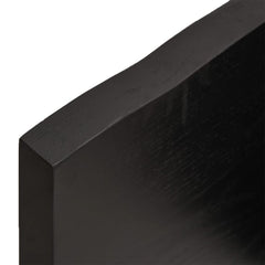 vidaXL Wall Shelf Dark Brown 60x20x4 cm Treated Solid Wood Oak 6