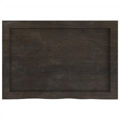 vidaXL Wall Shelf Dark Brown 60x40x(2-4) cm Treated Solid Wood Oak 5