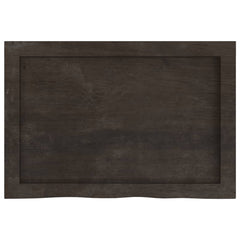 vidaXL Wall Shelf Dark Brown 60x40x(2-6) cm Treated Solid Wood Oak 5