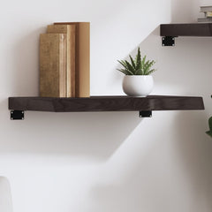 vidaXL Wall Shelf Dark Brown 60x40x(2-6) cm Treated Solid Wood Oak 1