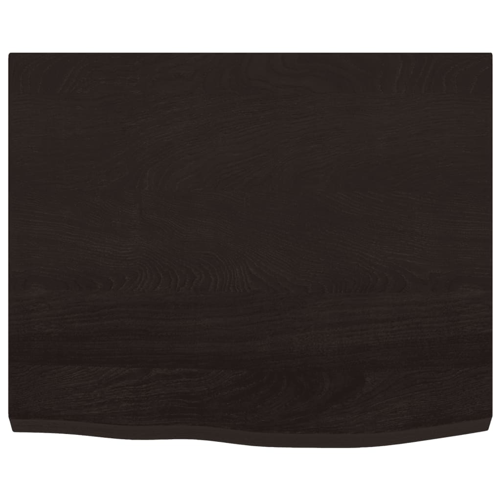 vidaXL Wall Shelf Dark Brown 60x50x(2-4) cm Treated Solid Wood Oak 4