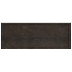 vidaXL Wall Shelf Dark Brown 160x60x(2-4) cm Treated Solid Wood Oak 2