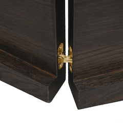 vidaXL Wall Shelf Dark Brown 160x60x(2-4) cm Treated Solid Wood Oak 4