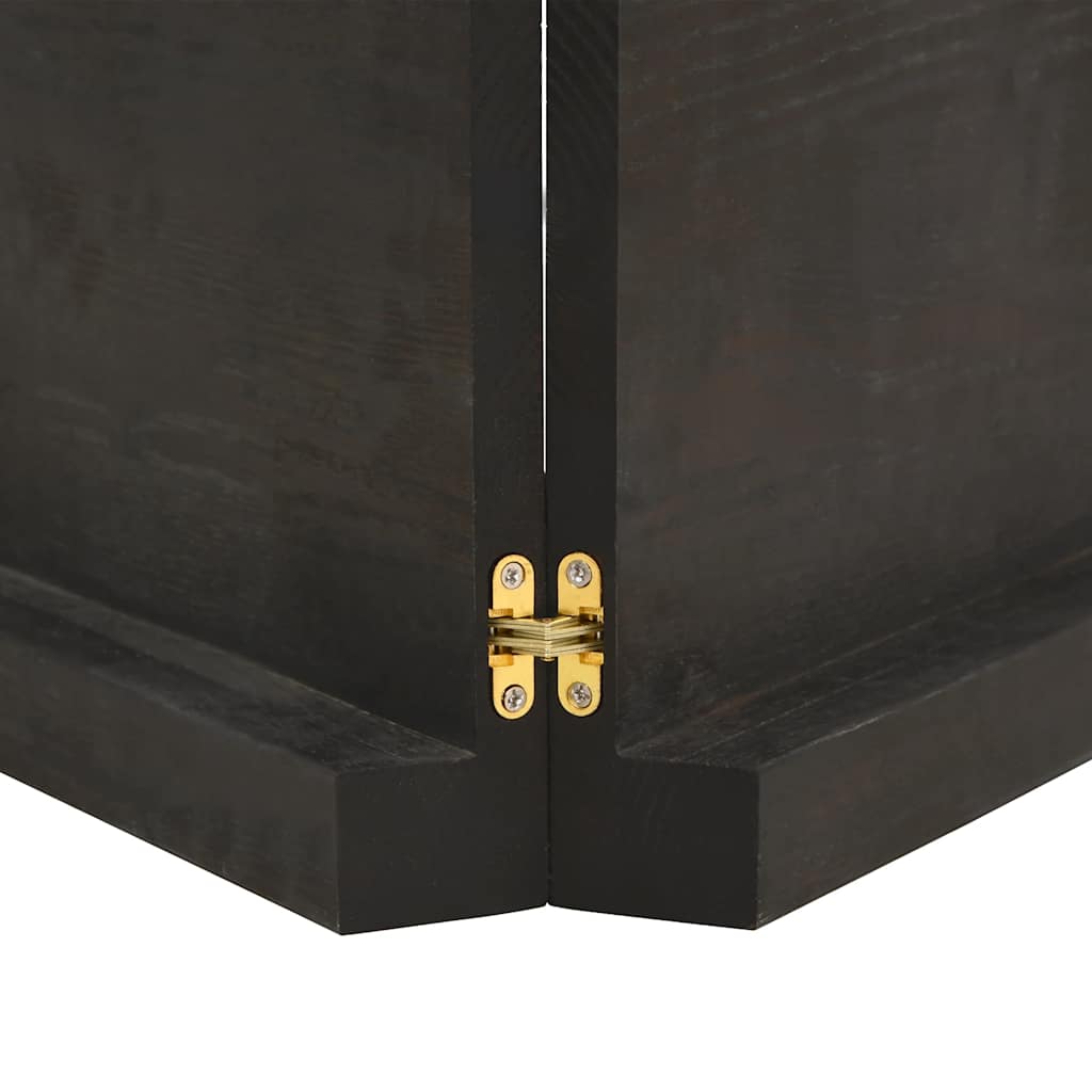vidaXL Wall Shelf Dark Brown 180x50x(2-6) cm Treated Solid Wood Oak 4