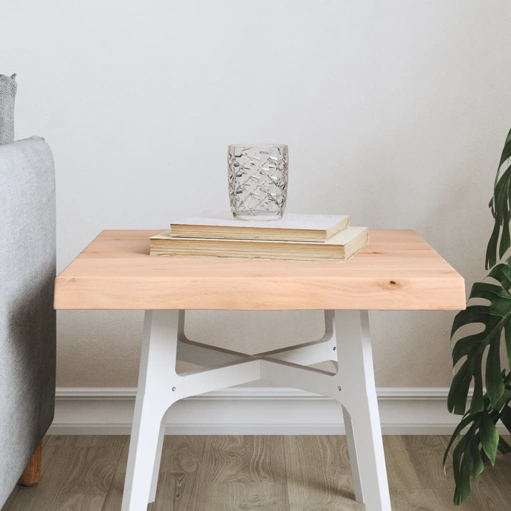vidaXL Table Top 40x40x(2-4) cm Untreated Solid Wood Live Edge 1