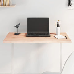 vidaXL Table Top 80x40x2 cm Untreated Solid Wood Oak Live Edge 1