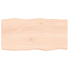 vidaXL Table Top 80x40x(2-6) cm Untreated Solid Wood Live Edge 2