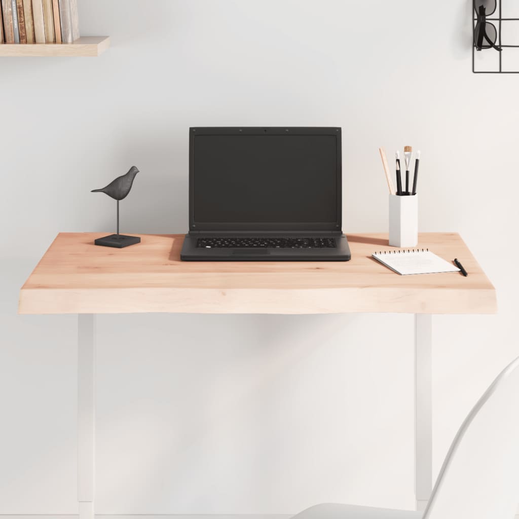 vidaXL Table Top 80x40x(2-6) cm Untreated Solid Wood Live Edge 1
