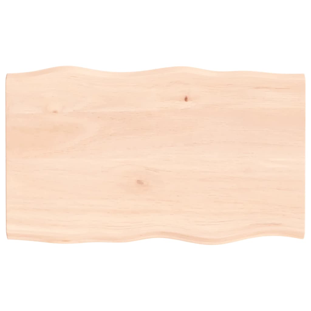 vidaXL Table Top 100x60x2 cm Untreated Solid Wood Oak Live Edge 2