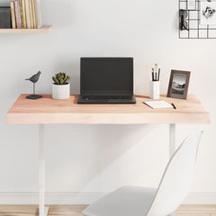 vidaXL Table Top 100x60x2 cm Untreated Solid Wood Oak Live Edge 1