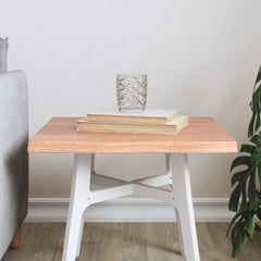 vidaXL Table Top Light Brown 40x40x2 cm Treated Solid Wood Oak Live Edge 1