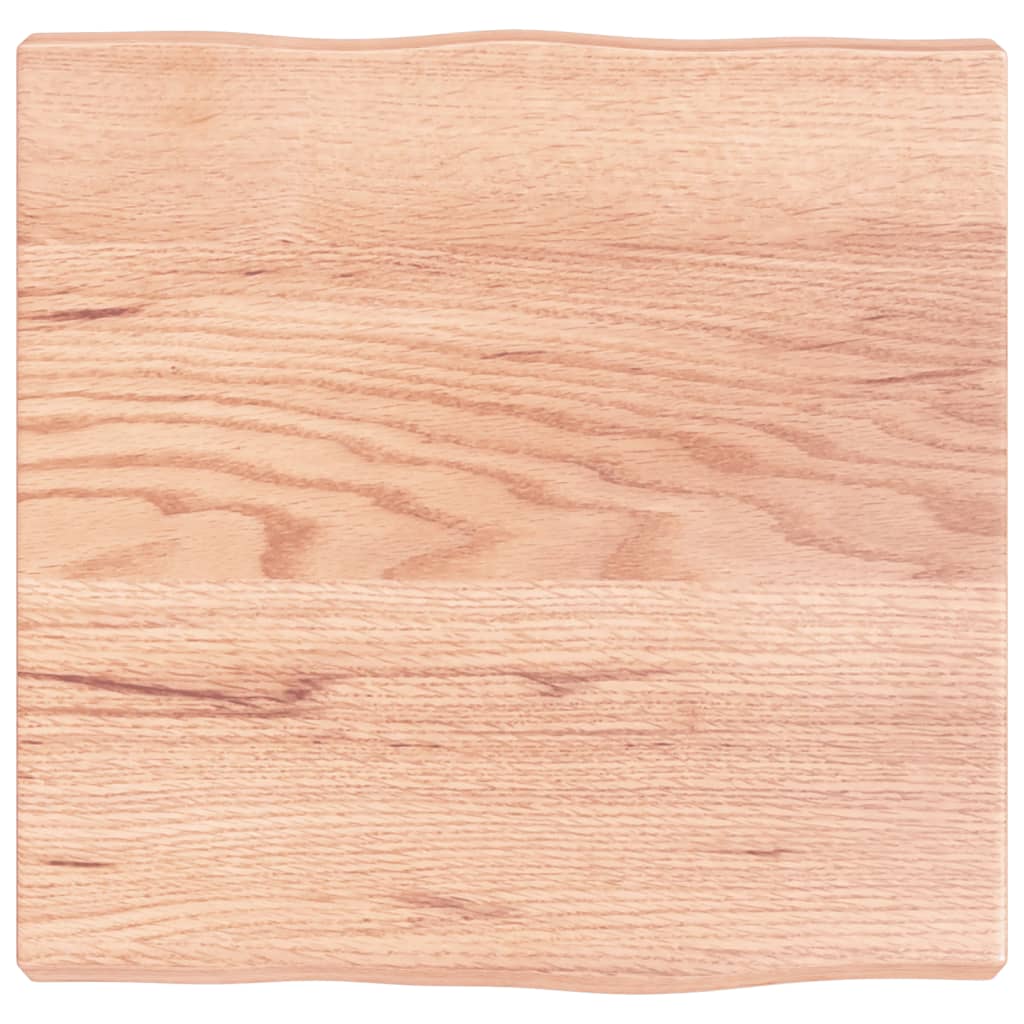 Table Top Solid Wood Oak Live Edge Light Brown