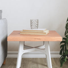 Table Top Solid Wood Oak Live Edge Light Brown