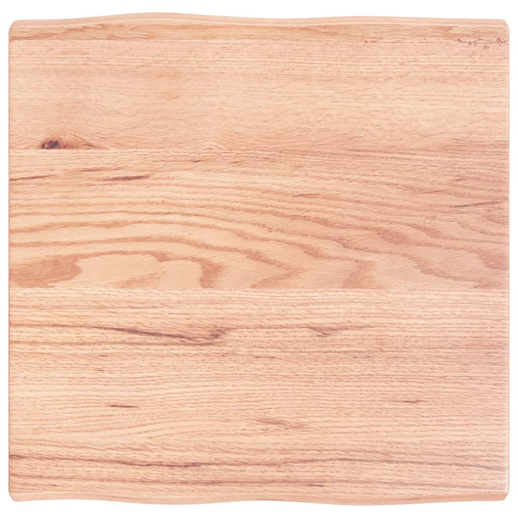vidaXL Table Top Light Brown 60x60x(2-4) cm Treated Solid Wood Live Edge 2