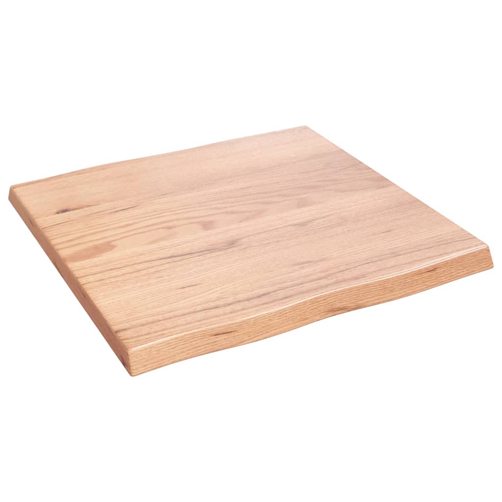 vidaXL Table Top Light Brown 60x60x(2-4) cm Treated Solid Wood Live Edge 4