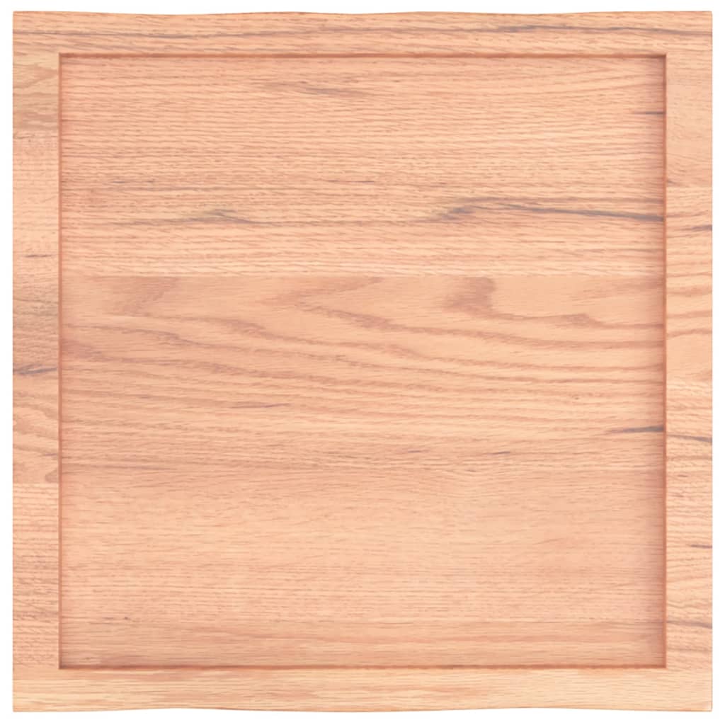 vidaXL Table Top Light Brown 60x60x(2-4) cm Treated Solid Wood Live Edge 5