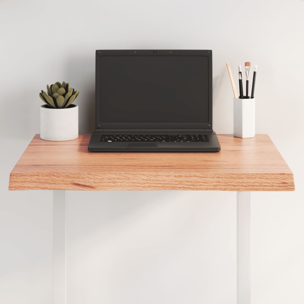 vidaXL Table Top Light Brown 60x60x(2-4) cm Treated Solid Wood Live Edge 1