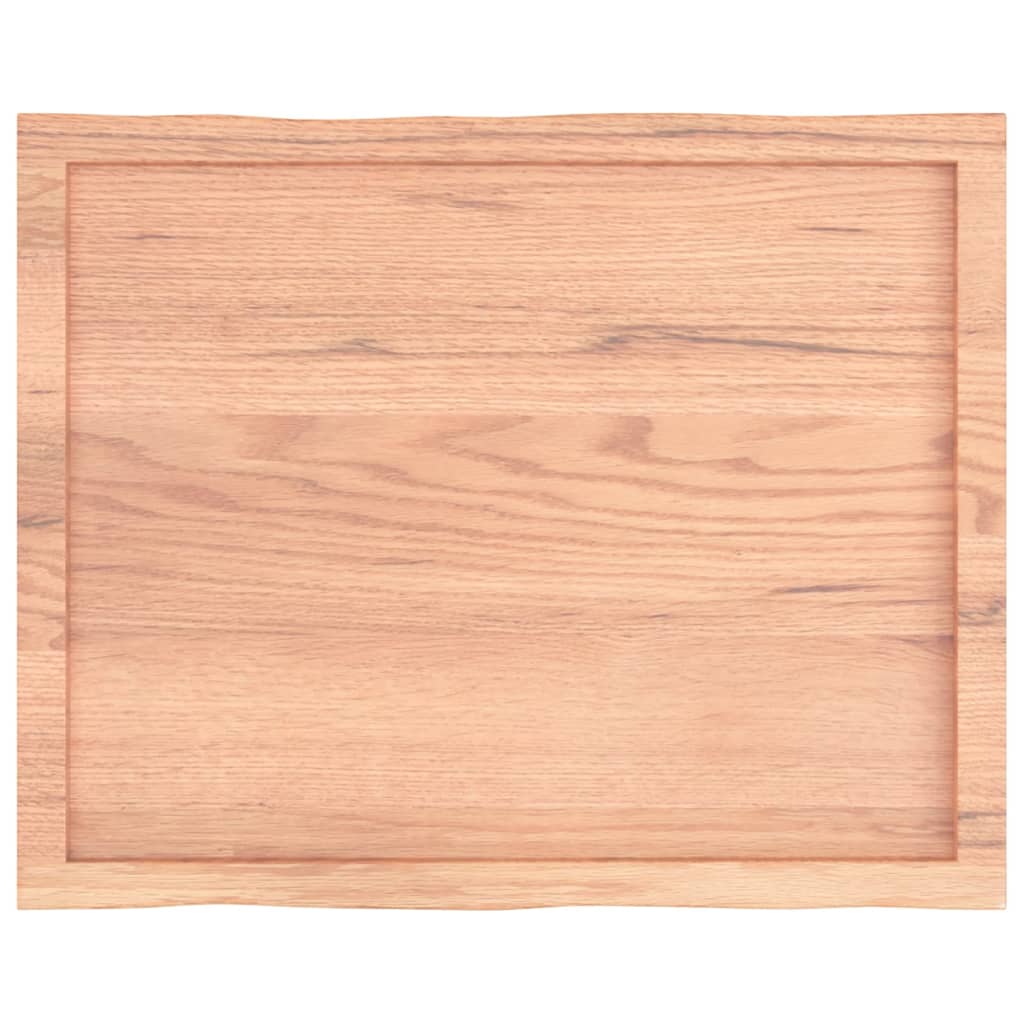 vidaXL Table Top Light Brown 80x60x(2-4) cm Treated Solid Wood Live Edge 5