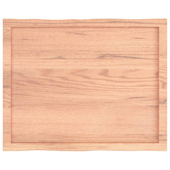 vidaXL Table Top Light Brown 80x60x(2-4) cm Treated Solid Wood Live Edge 5