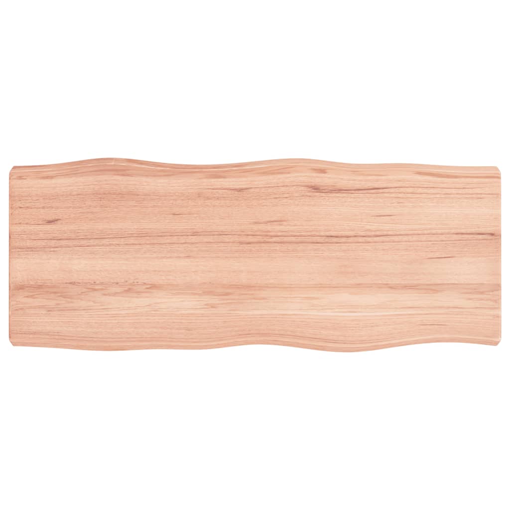 vidaXL Table Top Light Brown 100x40x(2-6)cm Treated Solid Wood Live Edge 2