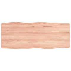 vidaXL Table Top Light Brown 100x40x(2-6)cm Treated Solid Wood Live Edge 2