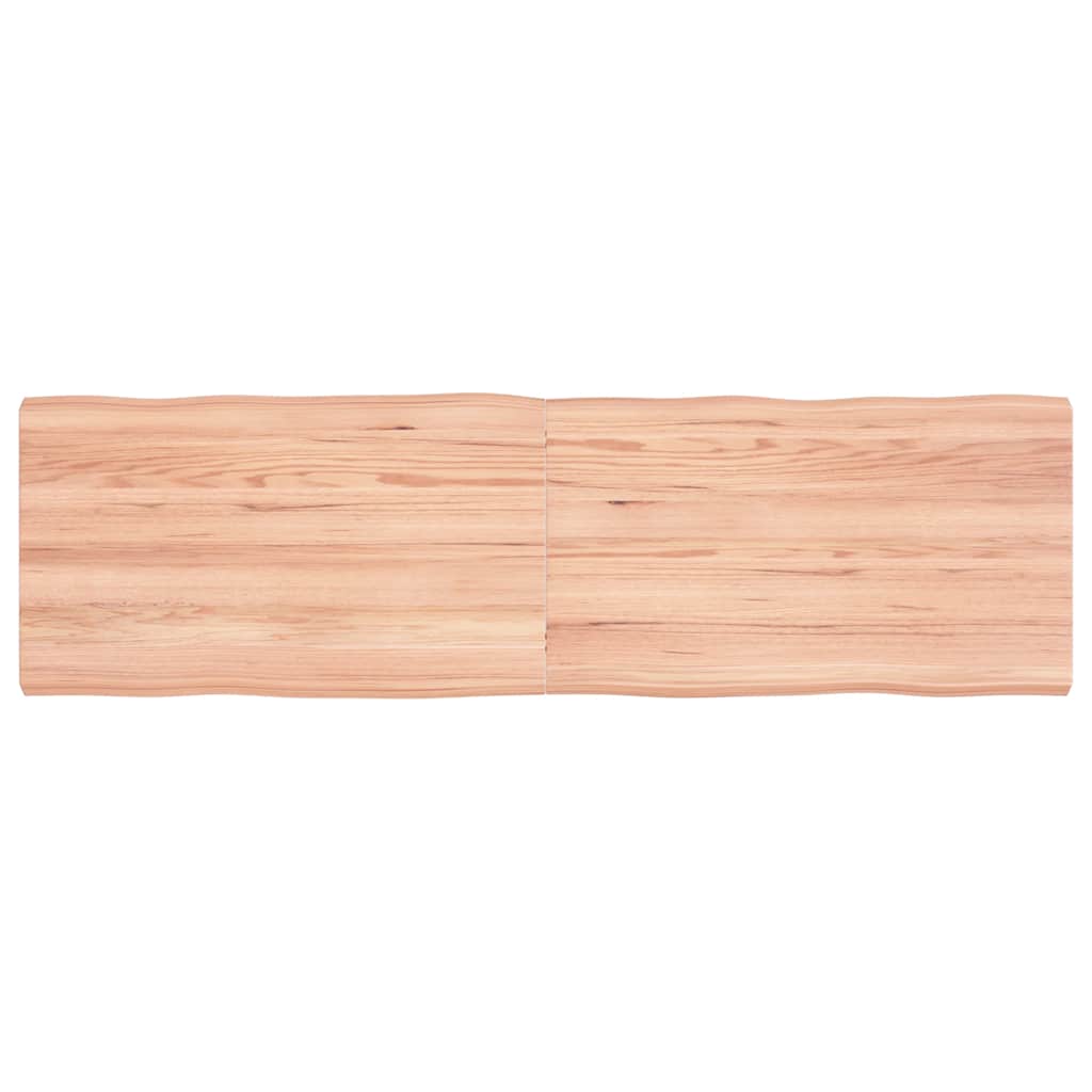 Table Top Solid Wood Oak Live Edge Light Brown