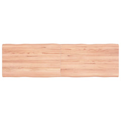 Table Top Solid Wood Oak Live Edge Light Brown