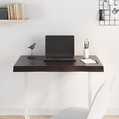 vidaXL Table Top Dark Brown 80x50x(2-6) cm Treated Solid Wood Live Edge 3