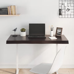 vidaXL Table Top Dark Brown 100x40x(2-6) cm Treated Solid Wood Live Edge 3