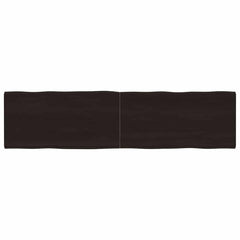 vidaXL Table Top Dark Brown 160x40x(2-4) cm Treated Solid Wood Live Edge 1