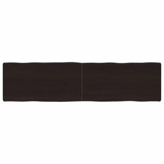 vidaXL Table Top Dark Brown 160x40x(2-6) cm Treated Solid Wood Live Edge 1