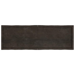 vidaXL Table Top Dark Brown 160x50x(2-6) cm Treated Solid Wood Live Edge 3