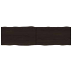 vidaXL Table Top Dark Brown 180x50x(2-4) cm Treated Solid Wood Live Edge 1