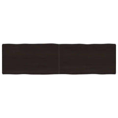 vidaXL Table Top Dark Brown 180x50x(2-6) cm Treated Solid Wood Live Edge 1