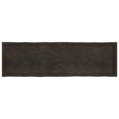 vidaXL Table Top Dark Brown 180x50x(2-6) cm Treated Solid Wood Live Edge 3