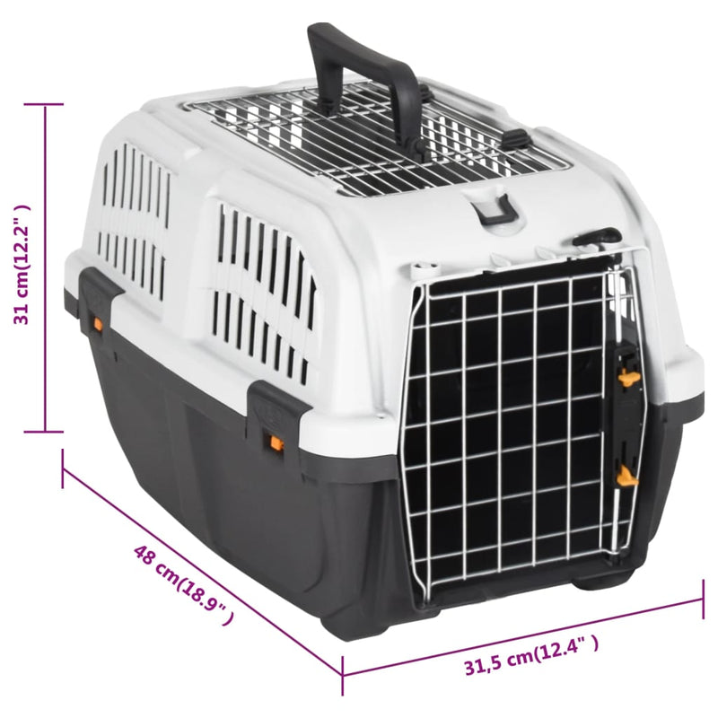 Pet Carrier with Metal Door 48x31.5x31 cm Polypropylene