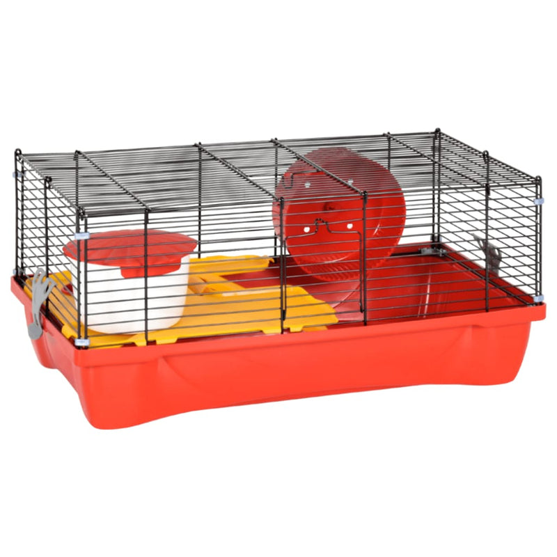 Hamster Cage Red 58x32x36 cm Polypropylene and Metal