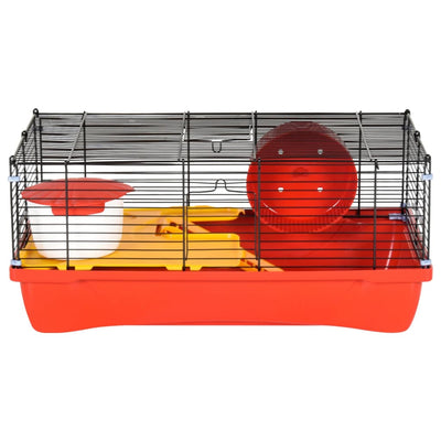 Hamster Cage Red 58x32x36 cm Polypropylene and Metal