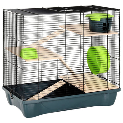 Hamster Cage Grey 58x32x54 cm Polypropylene and Metal