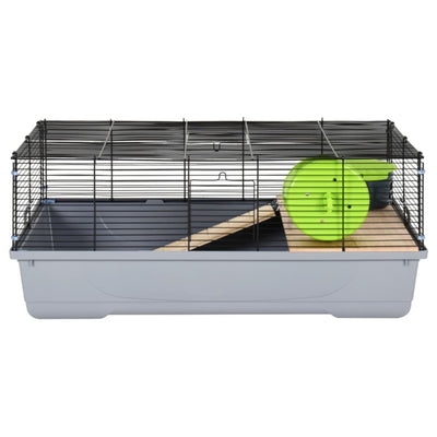 Hamster Cage Grey 80x45x34 cm Polypropylene and Metal