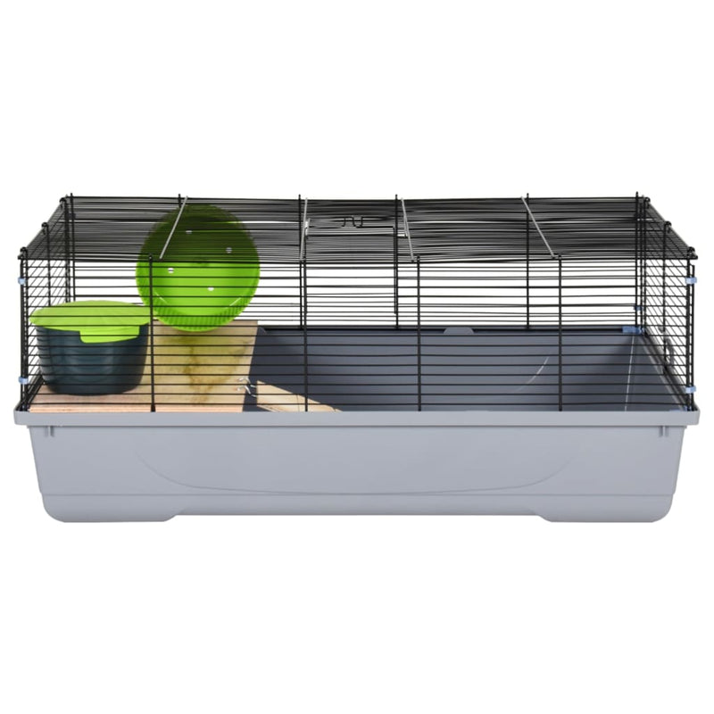 Hamster Cage Grey 80x45x34 cm Polypropylene and Metal