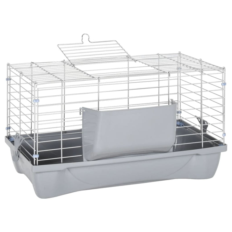 Small Animal Cage Grey 58x32x31 cm Polypropylene and Metal