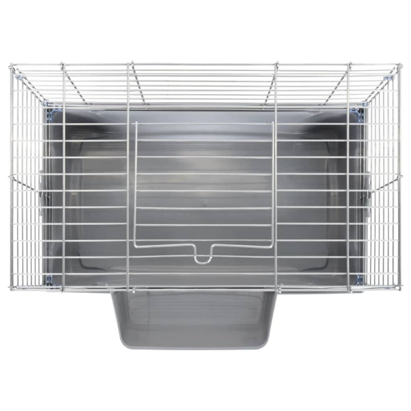 Small Animal Cage Grey 58x32x31 cm Polypropylene and Metal