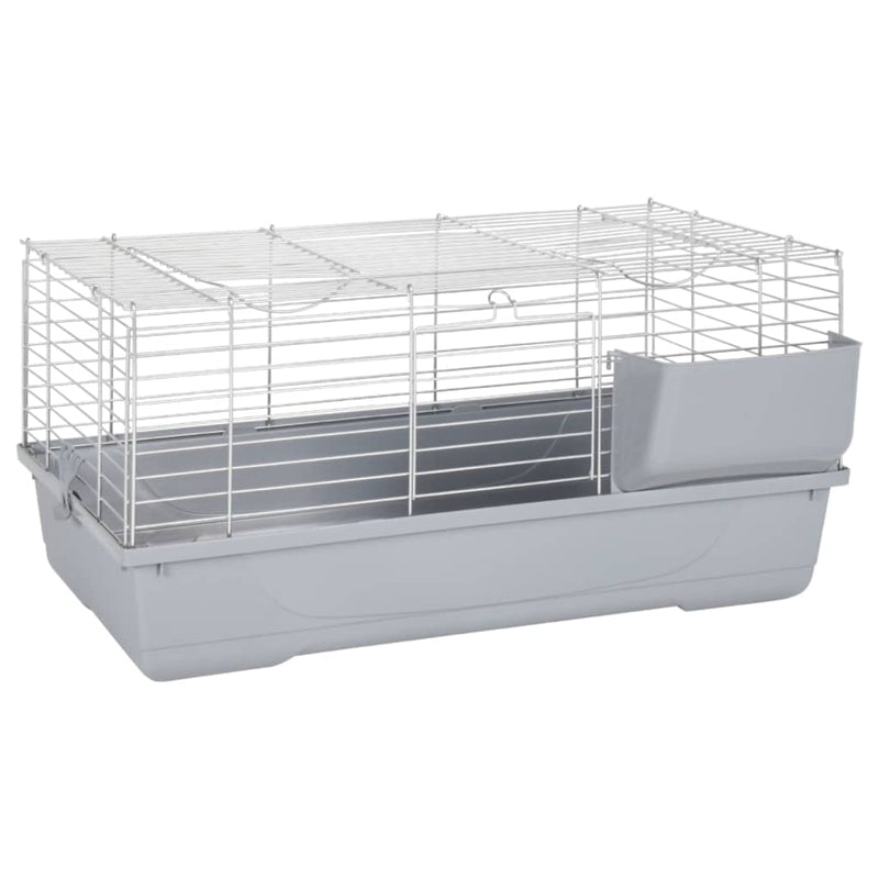 Small Animal Cage Grey 80x45x39 cm Polypropylene and Metal