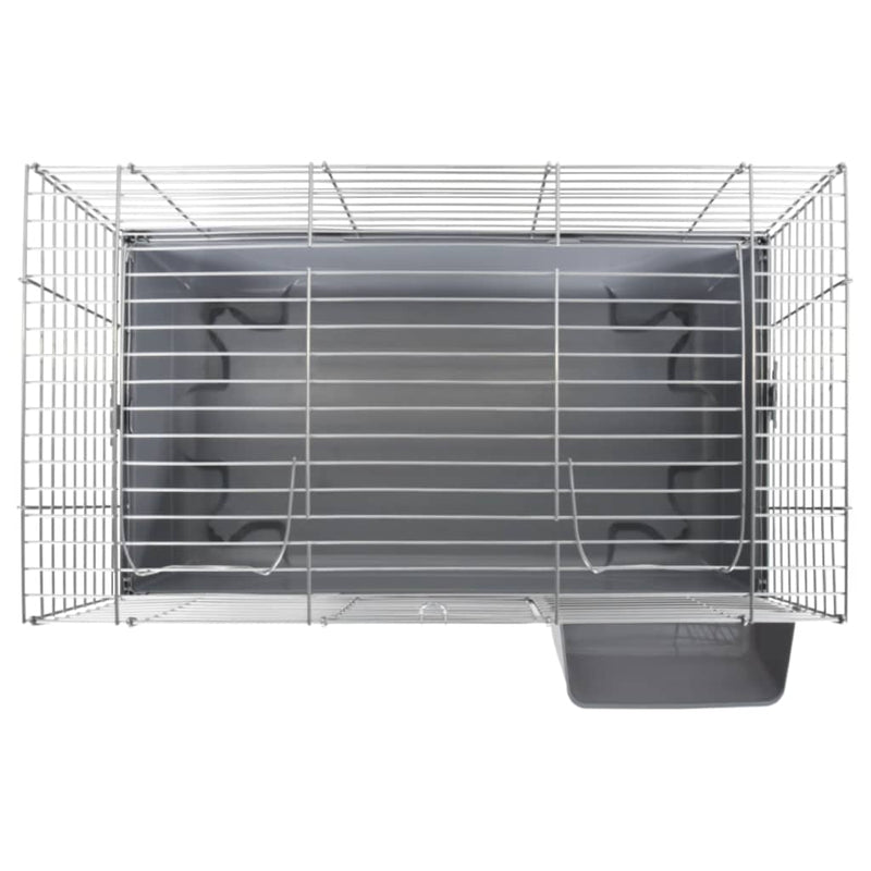 Small Animal Cage Grey 80x45x39 cm Polypropylene and Metal