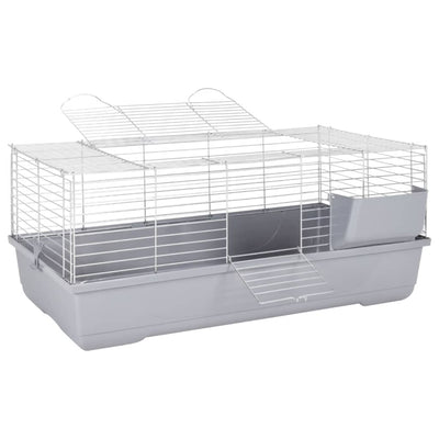 Small Animal Cage Grey 100x53x46 cm Polypropylene and Metal