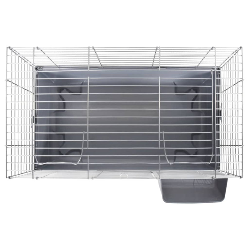 Small Animal Cage Grey 100x53x46 cm Polypropylene and Metal