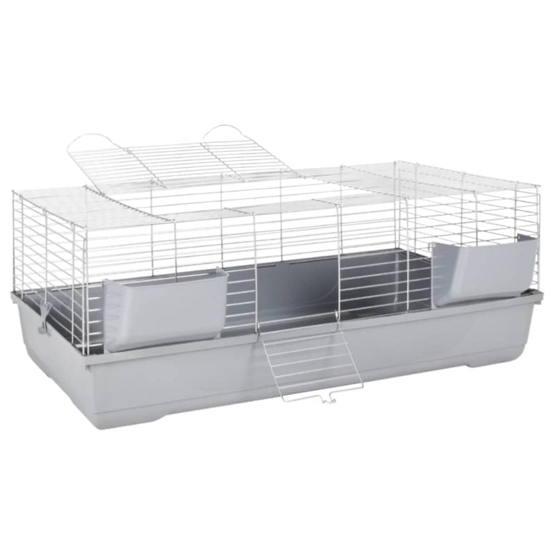 Small Animal Cage Grey 118x59x46 cm Polypropylene and Metal